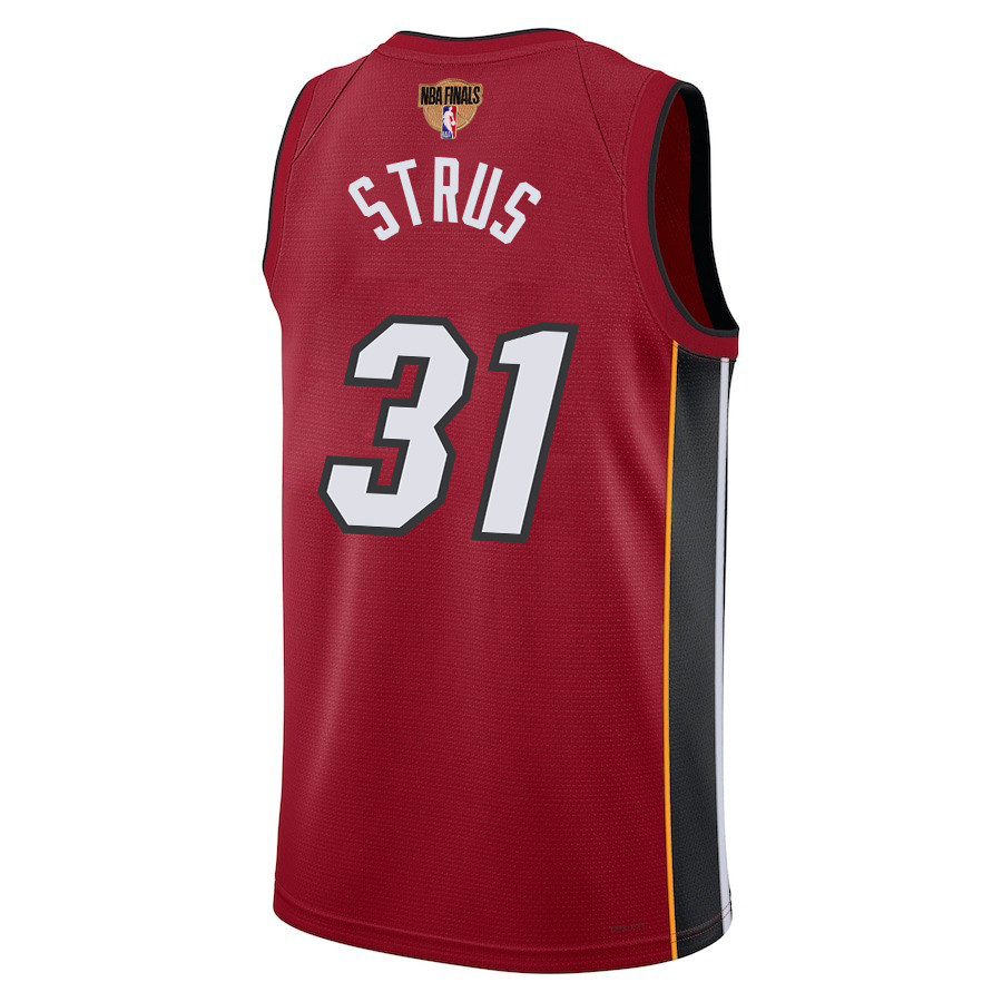 Max Strus 31 Miami Heat Final Champions 2023 Swingman Red NBA Jersey Men's