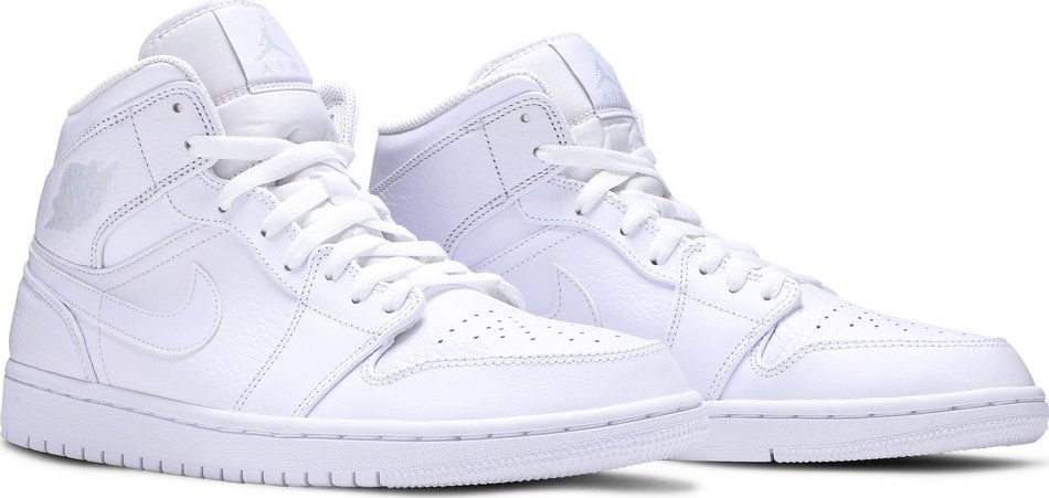 Air Jordan 1 Mid Triple White 554724-109