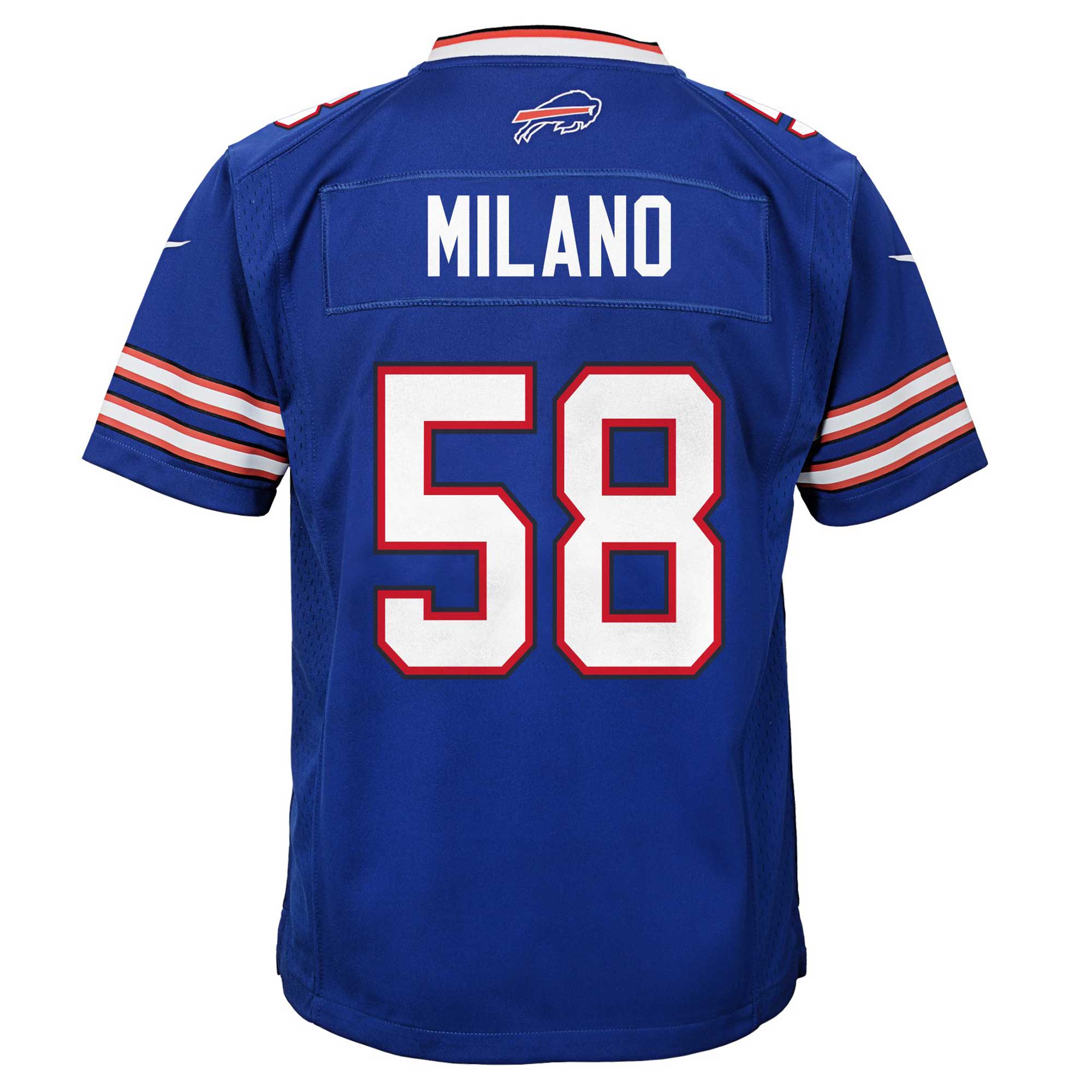 Buffalo Bills Matt Milano Royal Team Player Game NFL Jersey Youth