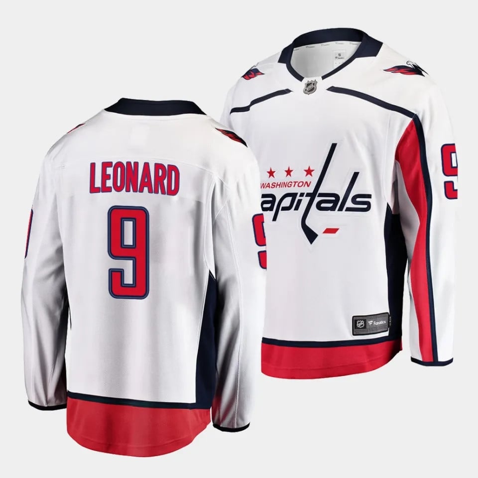 Ryan Leonard #9 Washington Capitals 2023 Draft Away Breakaway White NHL Jersey Men's