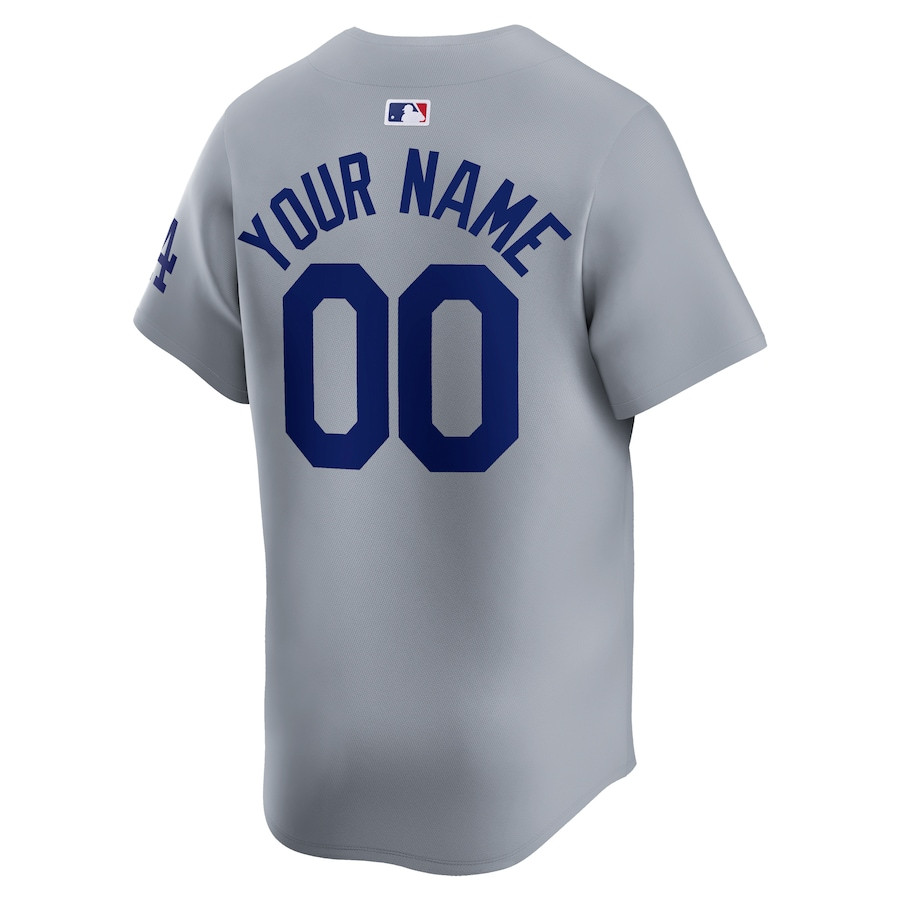 Los Angeles Dodgers Alternate Limited Custom Gray MLB Jersey Men's