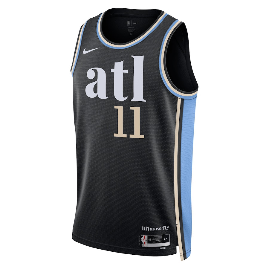 Trae Young 11 Atlanta Hawks 2023/24 City Edition Swingman Black NBA Jersey Men's