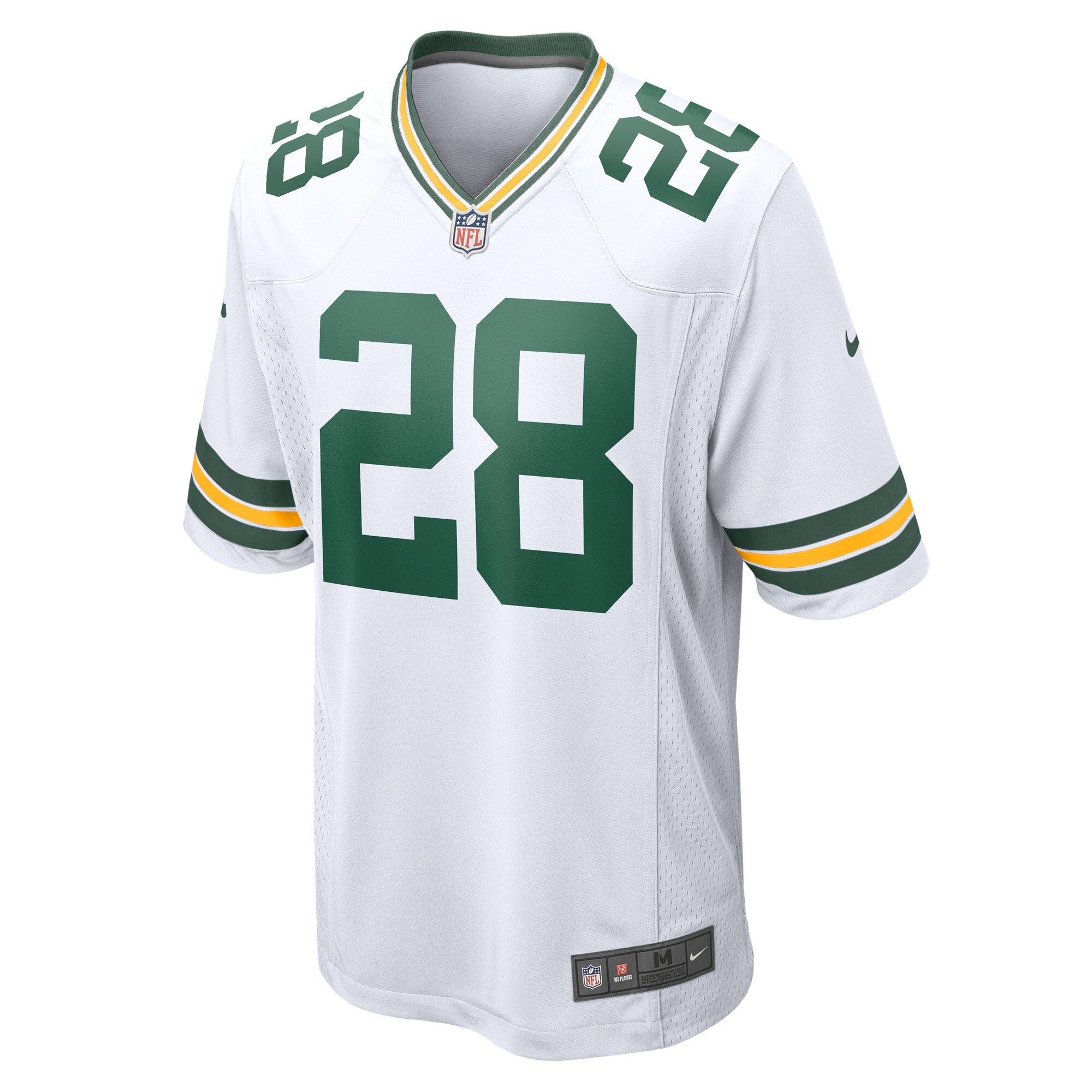 Green Bay Packers AJ Dillon White Game Player NFL Jersey Men's