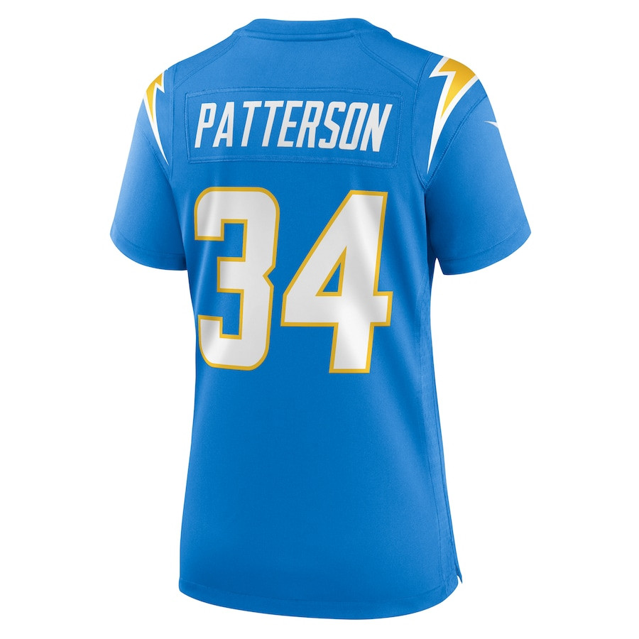 Jaret Patterson 34 Los Angeles Chargers Game Powder Blue NFL Jersey Women's