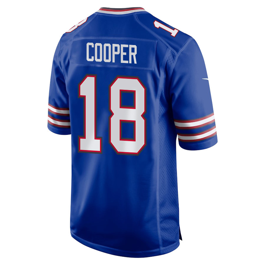 Amari Cooper 18 Buffalo Bills Super Bowl LIX New Orleans Patch Game Royal NFL Jersey Men's