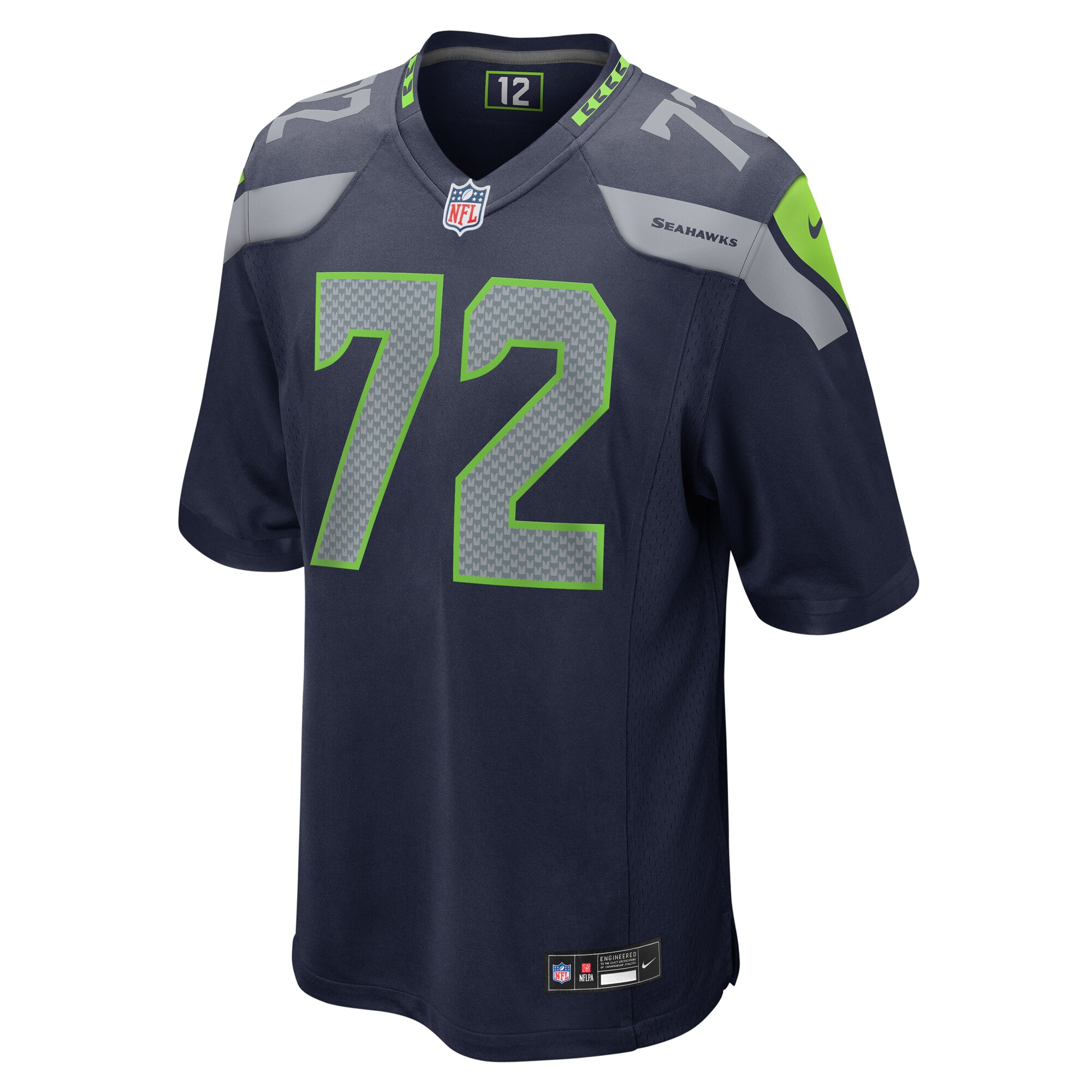 Seattle Seahawks Abraham Lucas College Navy Game NFL Jersey Men's