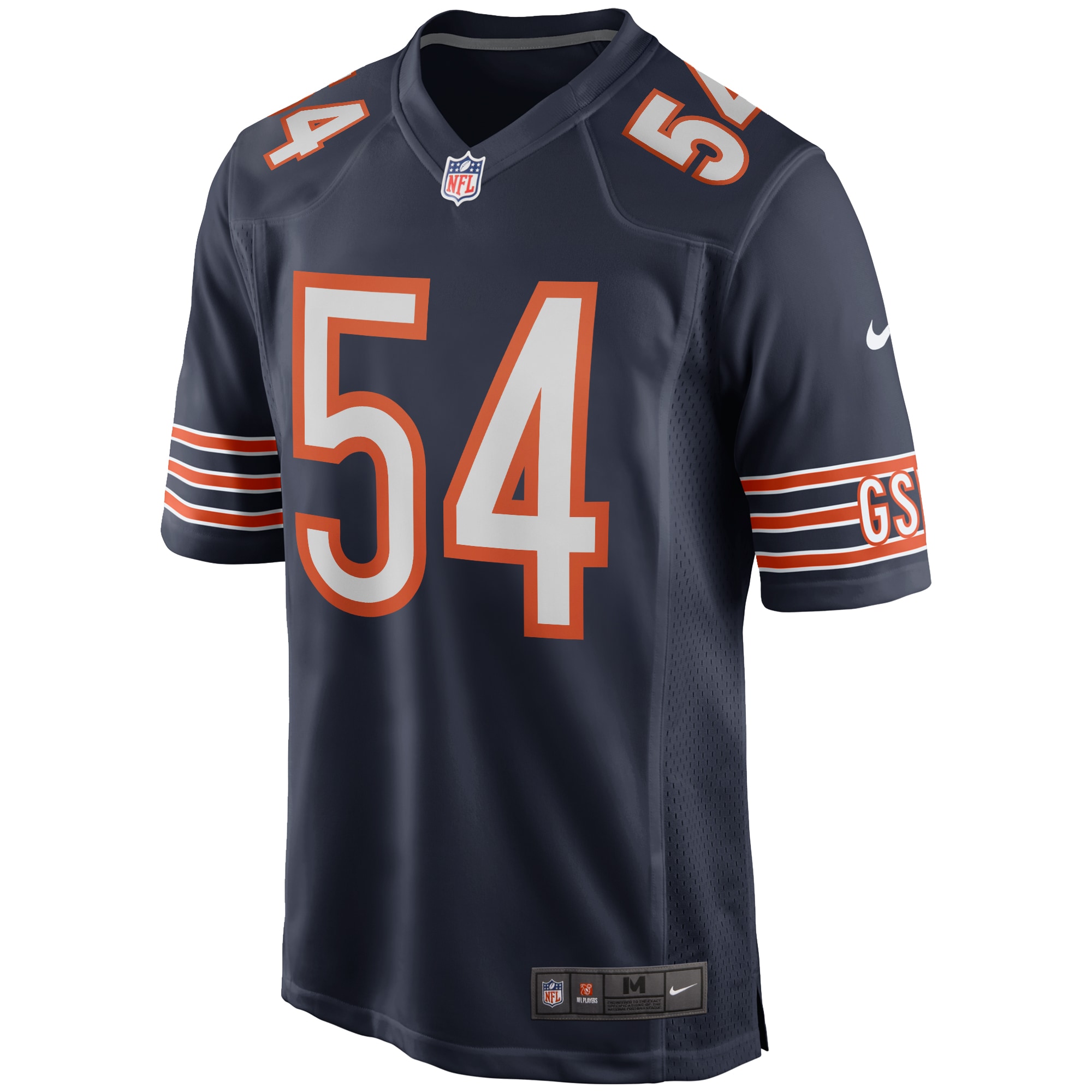 Chicago Bears Brian Urlacher Navy Game Retired Player NFL Jersey Men's