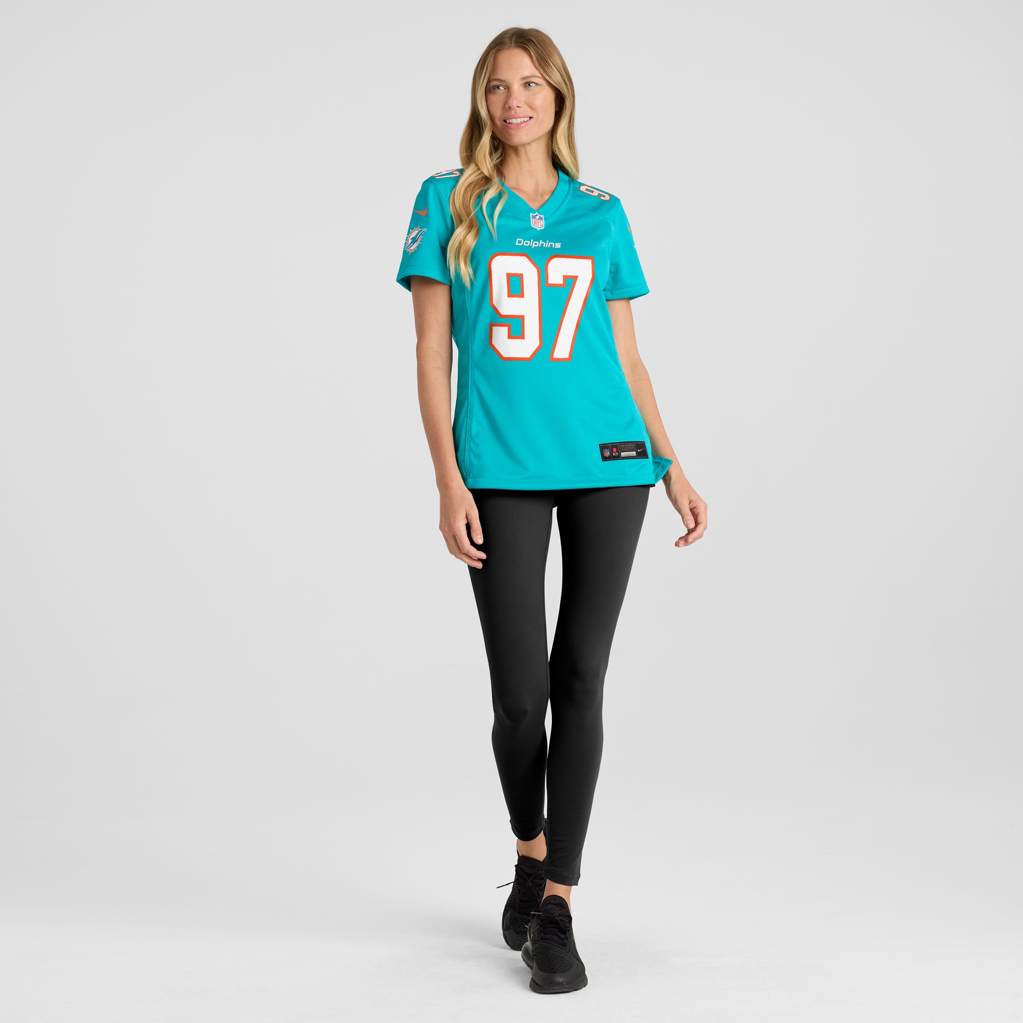 Miami Dolphins Jaylen Twyman Aqua Home Game Player NFL Jersey Women's