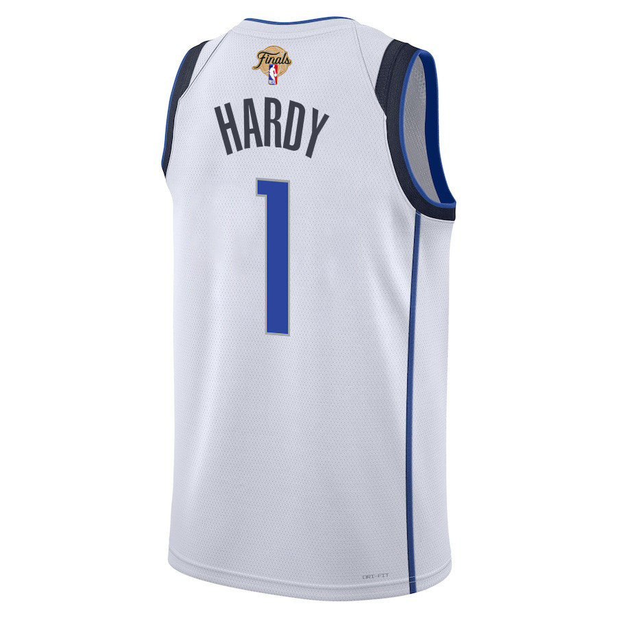 Jaden Hardy 1 Dallas Mavericks 2024 FINALS PATCH Swingman Association Editio White NBA Jersey Men's