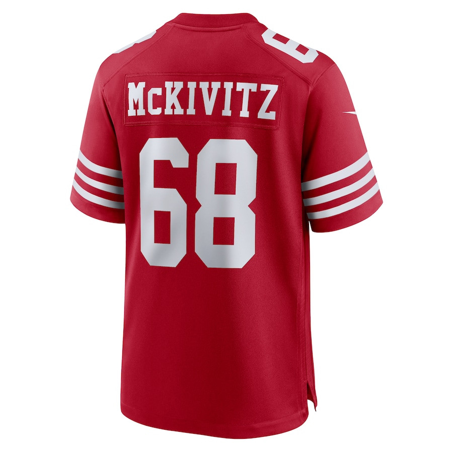 Colton McKivitz 68 San Francisco 49ers Game Scarlet NFL Jersey Men's