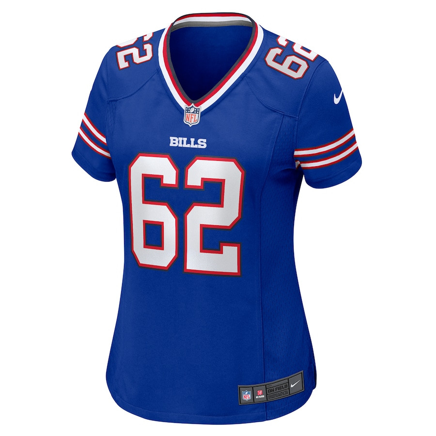 Sedrick Van Pran-Granger 62 Buffalo Bills Game Royal NFL Jersey Women's
