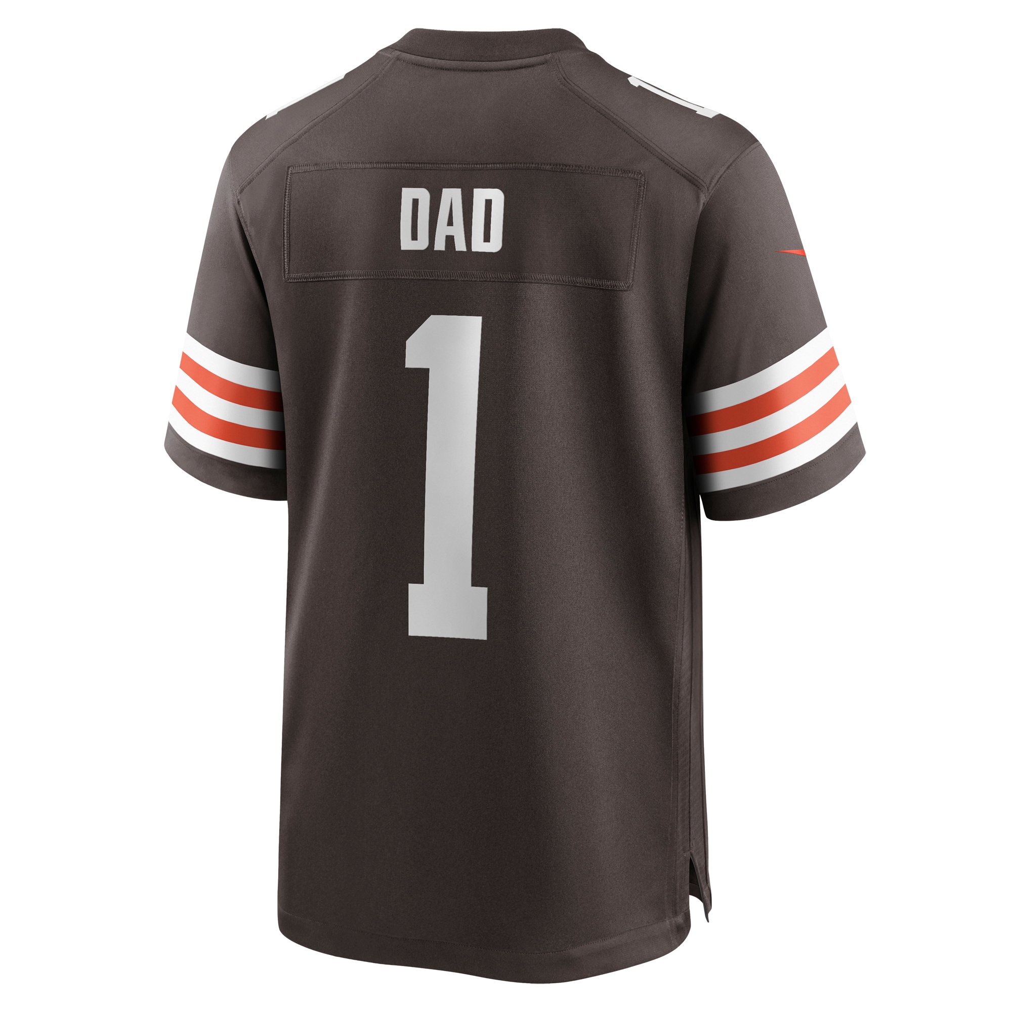 Cleveland Browns Number 1 Dad Brown Game NFL Jersey Men's