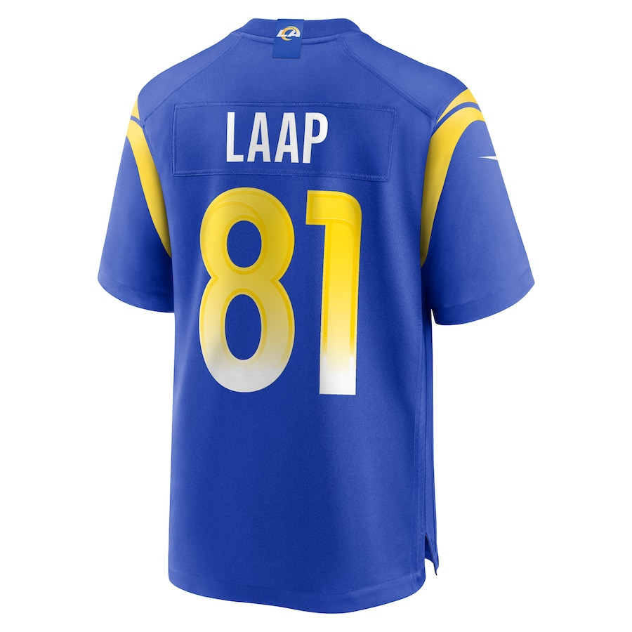 JJ Laap 81 Los Angeles Rams Game Royal NFL Jersey Men's