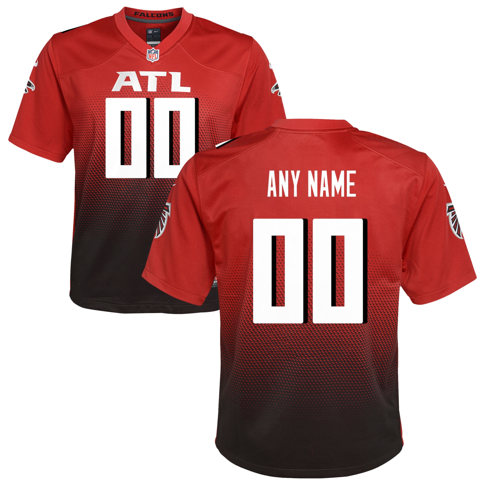 Atlanta Falcons Red Alternate Custom Game NFL Jersey Youth