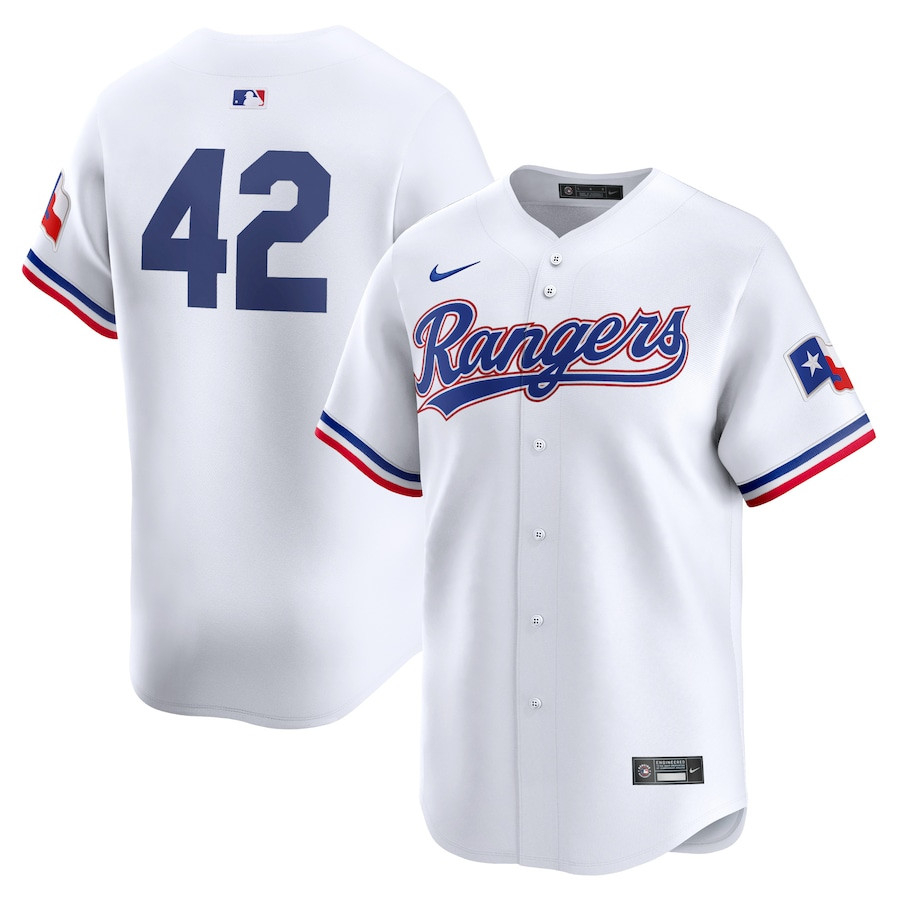 Texas Rangers 2024 Jackie Robinson Day Home Limited White MLB Jersey Men's