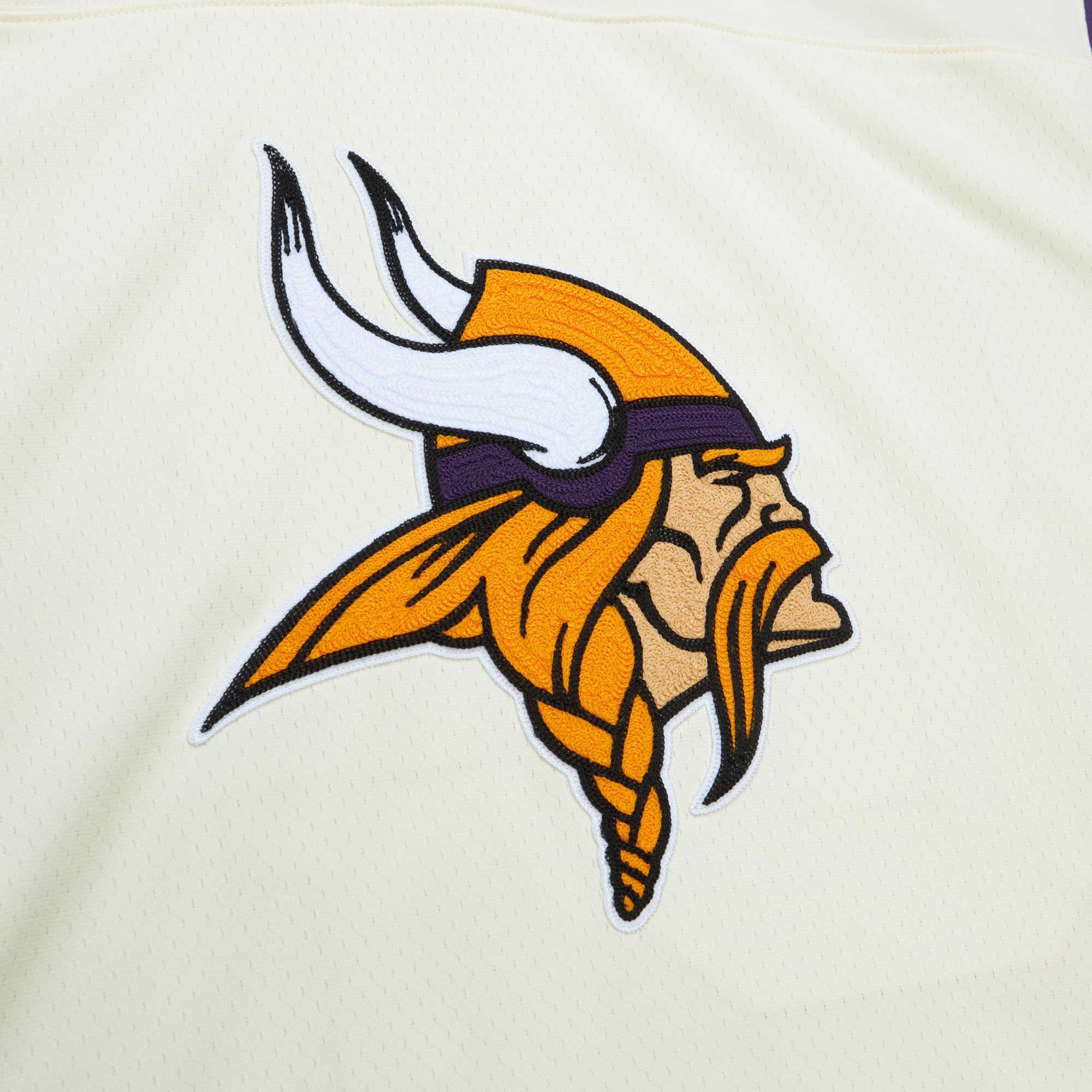 Minnesota Vikings Randy Moss Mitchell Ness Cream Chainstitch Legacy NFL Jersey Men's