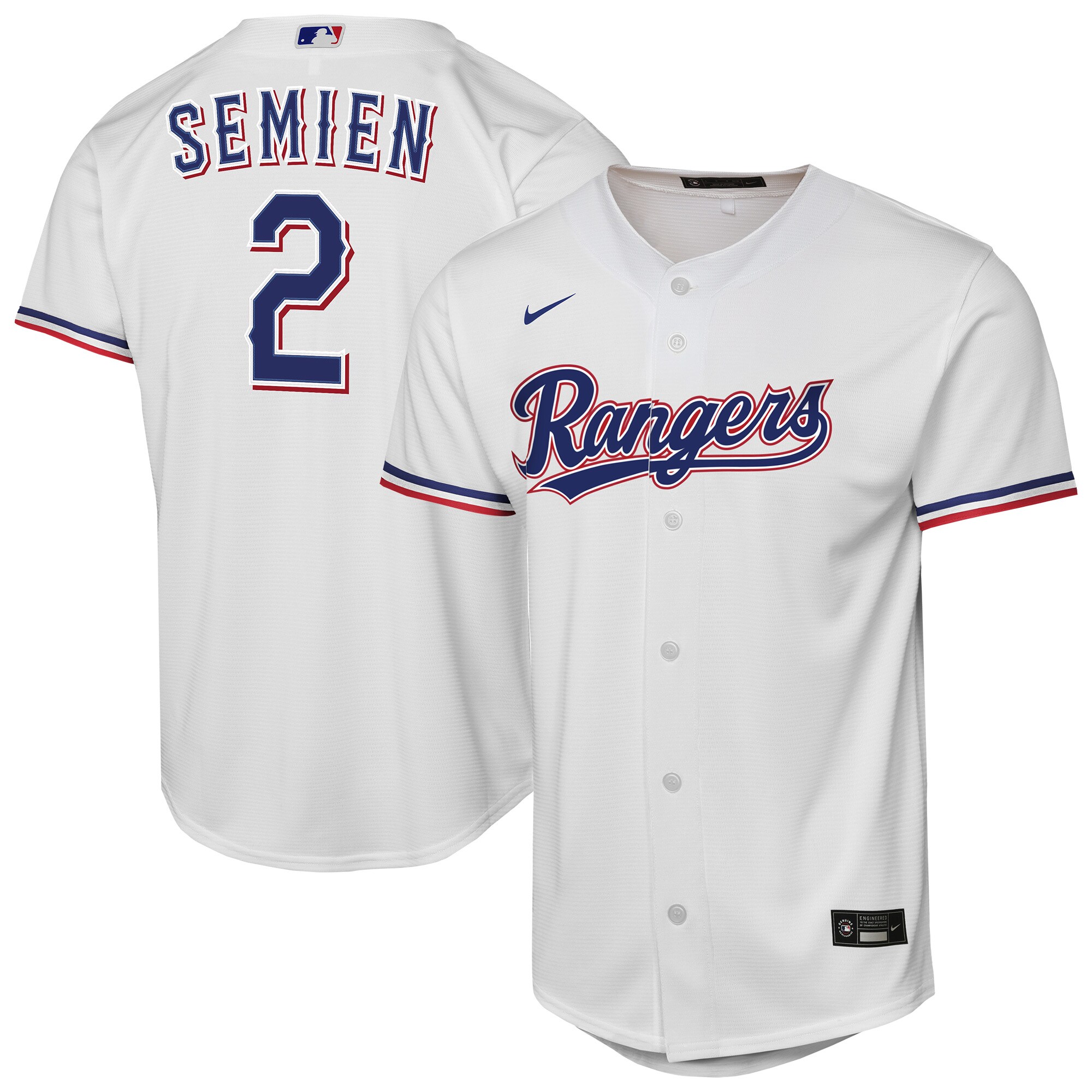 Texas Rangers Marcus Semien White Home Player MLB Jersey Youth