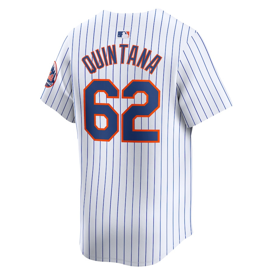 Jose Quintana 62 New York Mets Home Limited Player White MLB Jersey Men's