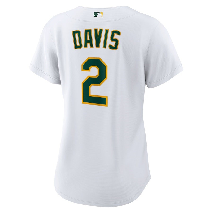 Khris Davis 2 Oakland Athletics Home Player White MLB Jersey Women's