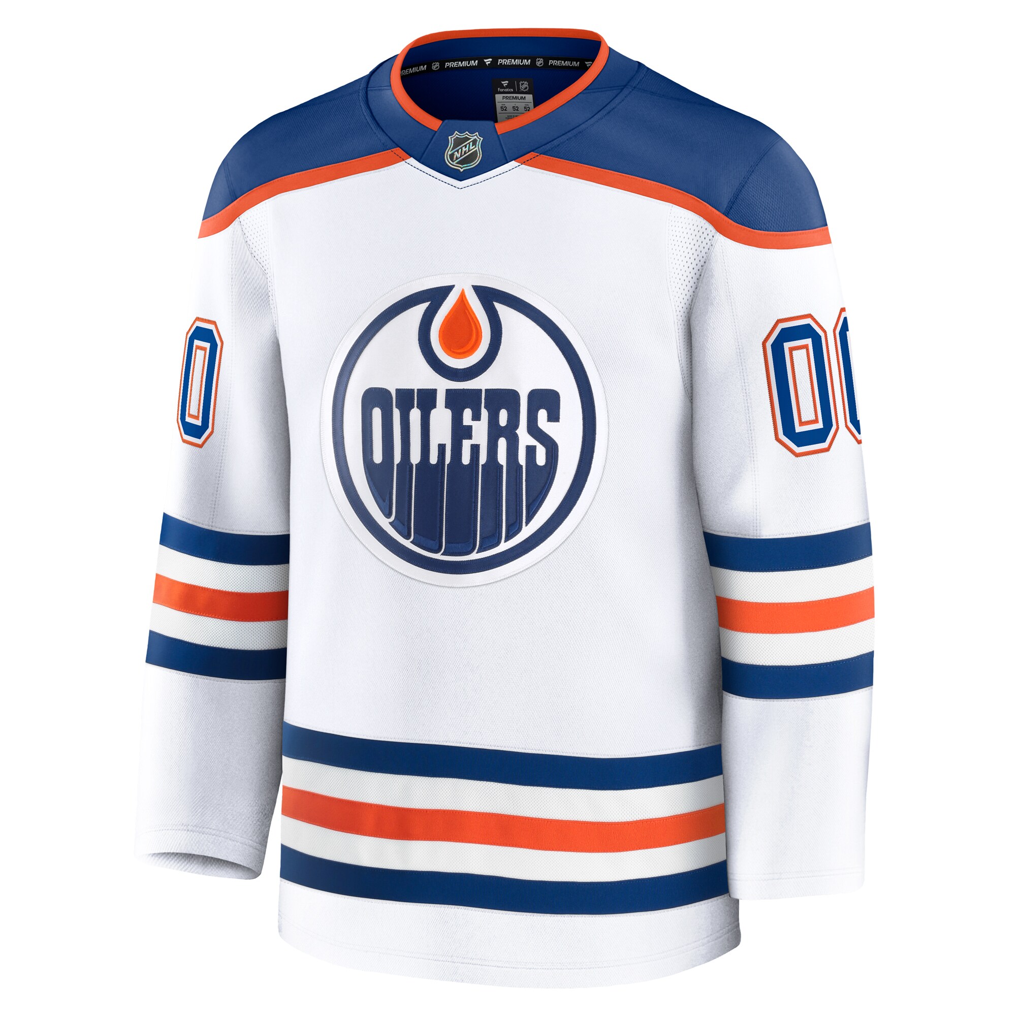 Edmonton Oilers White Away Premium Custom NHL Jersey Men's