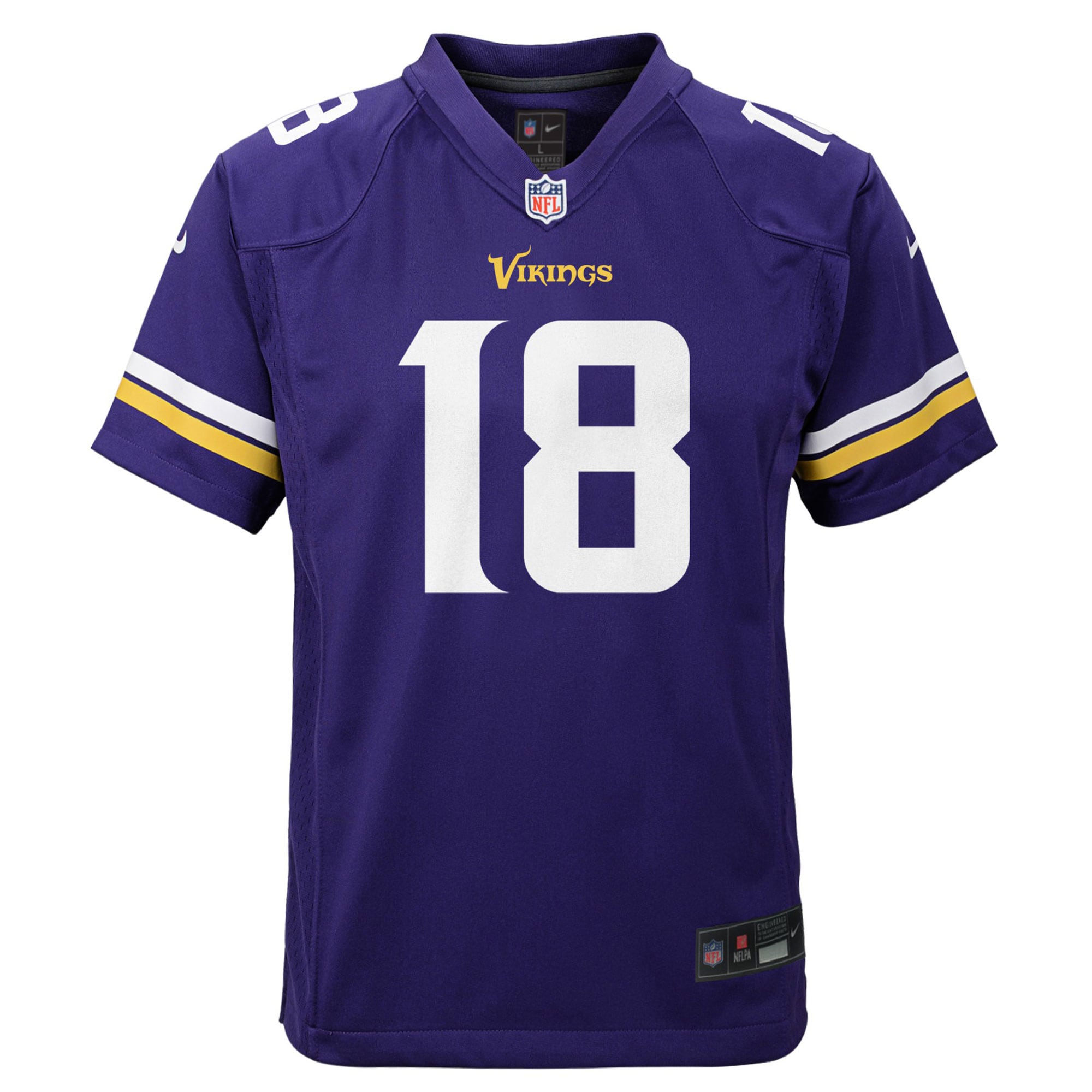 Minnesota Vikings Justin Jefferson Purple Game NFL Jersey Youth