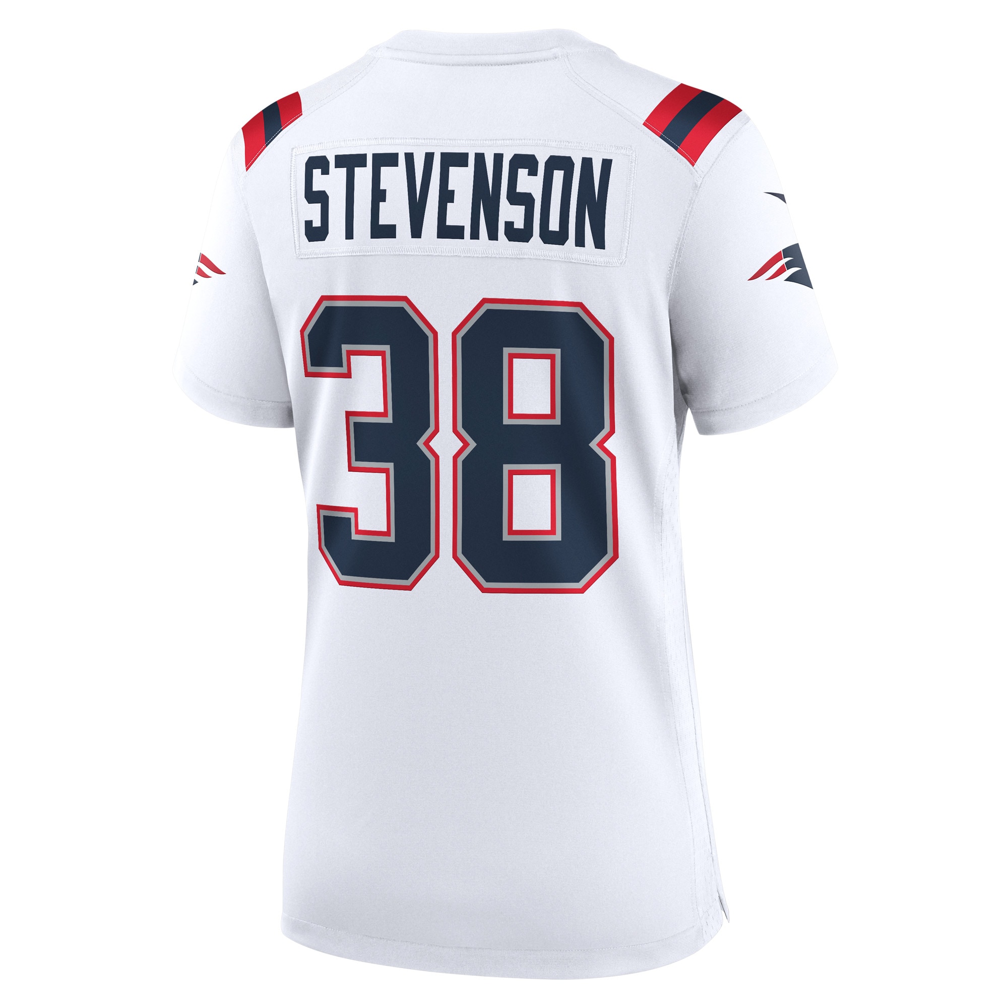 New England Patriots Rhamondre Stevenson White Game Player NFL Jersey Women's