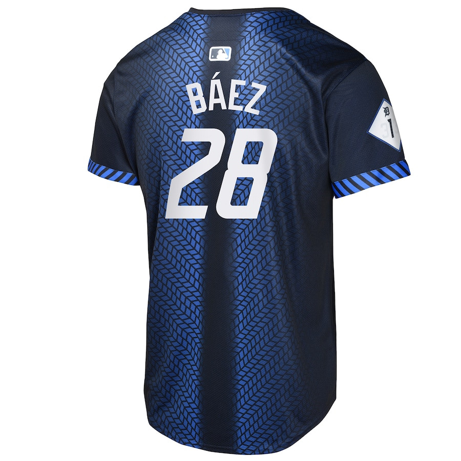 Javier Baez 28 Detroit Tigers 2024 City Connect Limited Navy MLB Jersey Youth