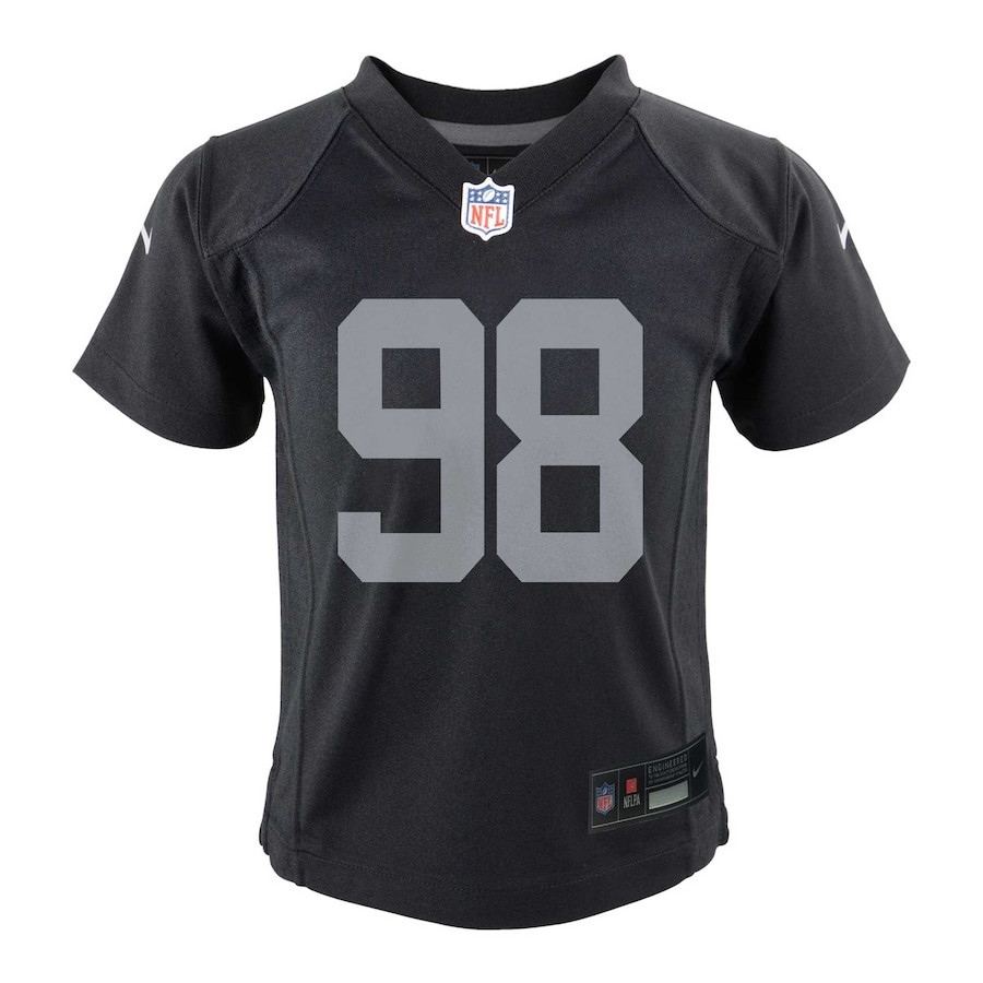 Maxx Crosby 98 Las Vegas Raiders Game Black NFL Jersey Youth