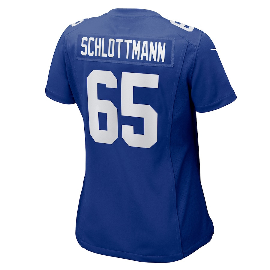 Austin Schlottmann 65 New York Giants Game Royal NFL Jersey Women's