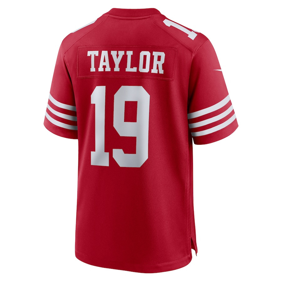 Trent Taylor 19 San Francisco 49ers Team Game Scarlet NFL Jersey Men's
