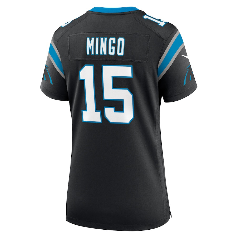 Jonathan Mingo 15 Carolina Panthers Game Black NFL Jersey Women's