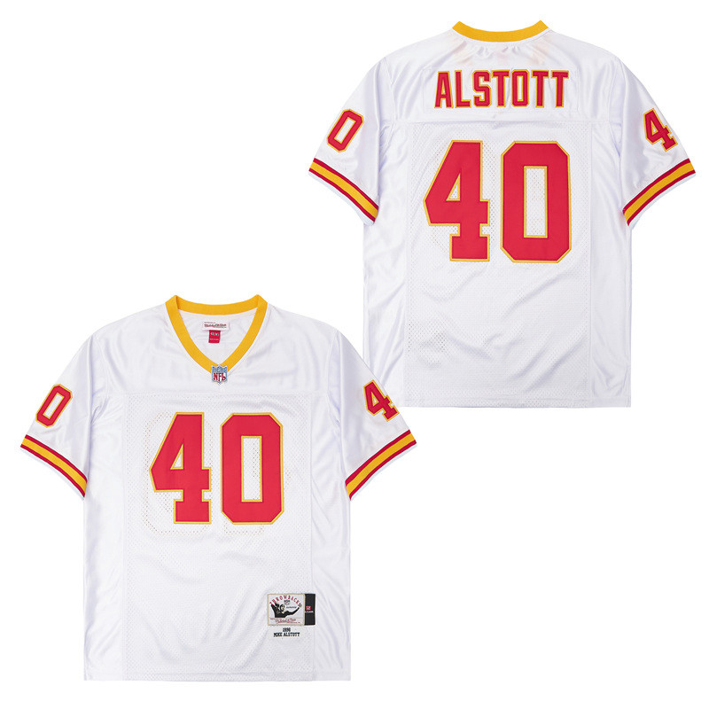 Mike Alstott 40 Tampa Bay Buccaneers Throwback White NFL Jersey Men's
