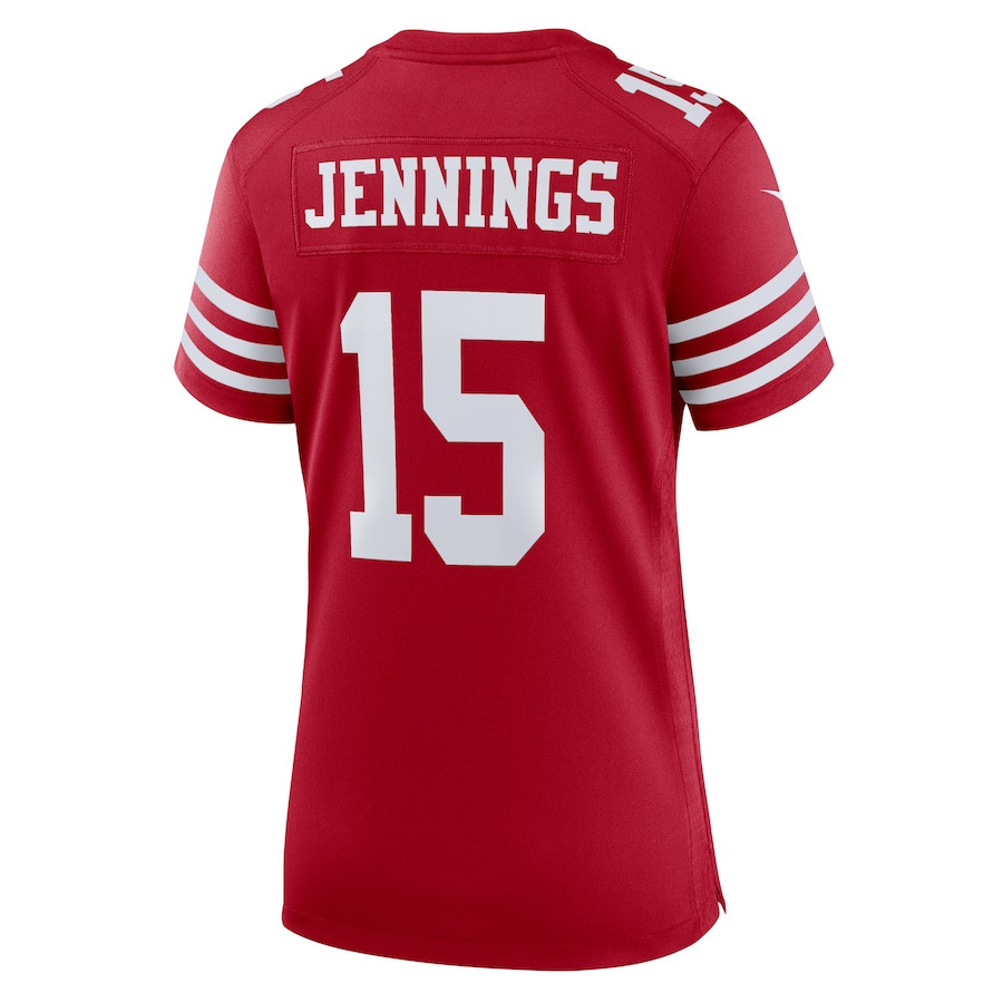 Jauan Jennings 15 San Francisco 49ers Game Scarlet NFL Jersey Women's