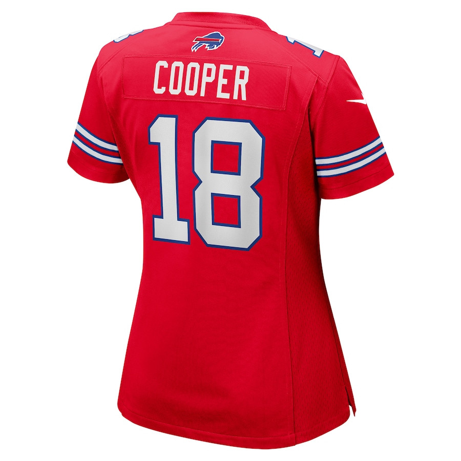 Amari Cooper 18 Buffalo Bills 2nd Alternate Game Red NFL Jersey Women's