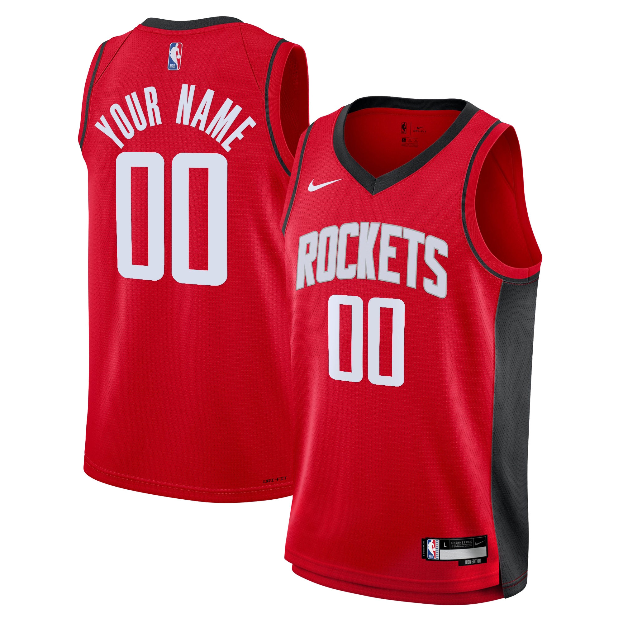 Houston Rockets Icon Swingman Custom NBA Jersey Youth