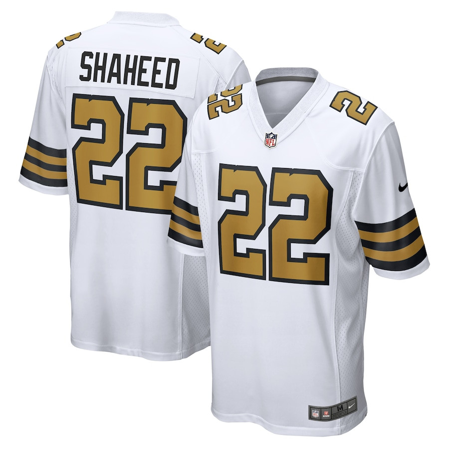Rashid Shaheed 22 New Orleans Saints Alternate Game White NFL Jersey Men's