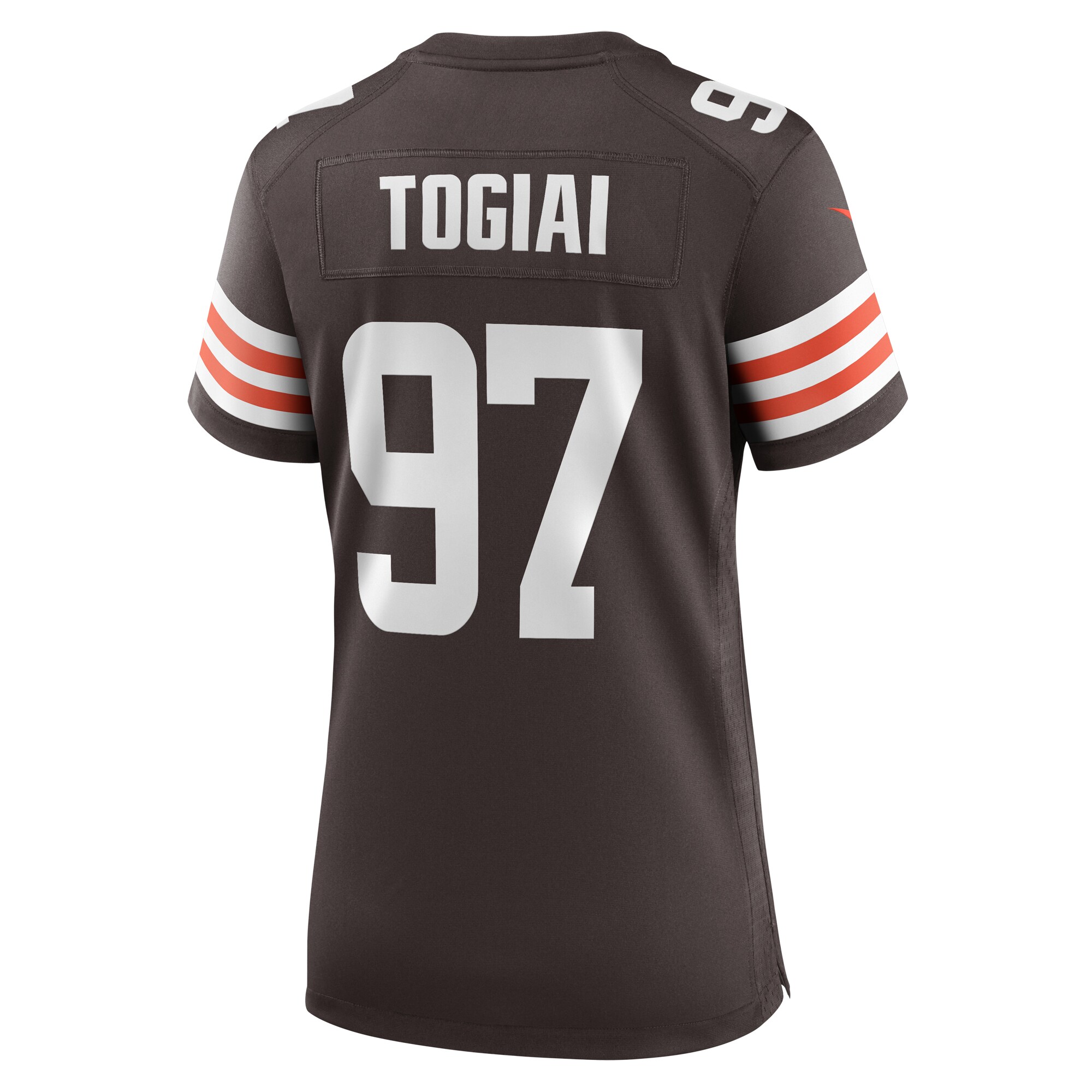 Cleveland Browns Tommy Togiai Brown Game NFL Jersey Women's