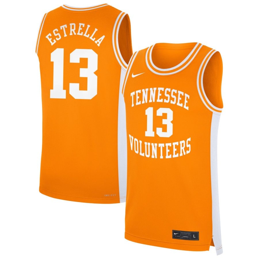 J.P. Estrella 13 Tennessee Volunteer Unisex NIL Orange NCAA Jersey Unisex