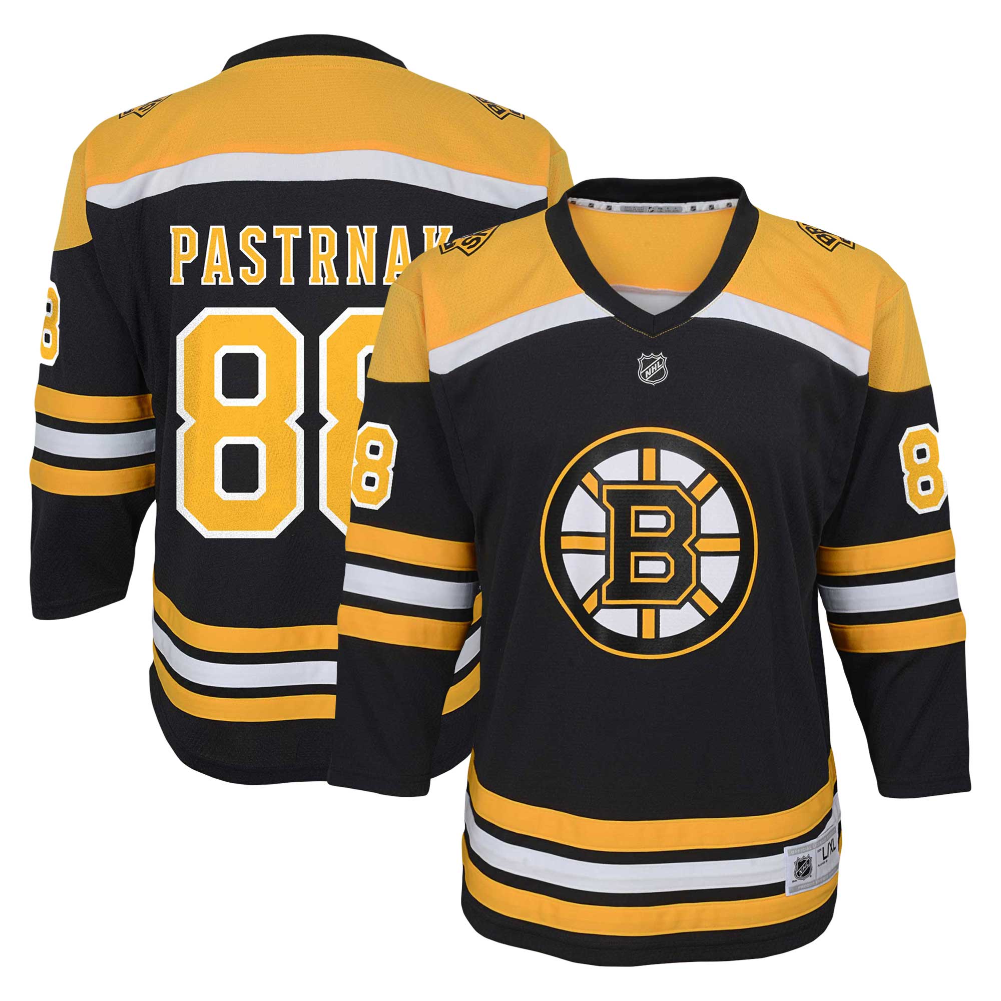 Boston Bruins David Pastrnak Black Home Player NHL Jersey Youth
