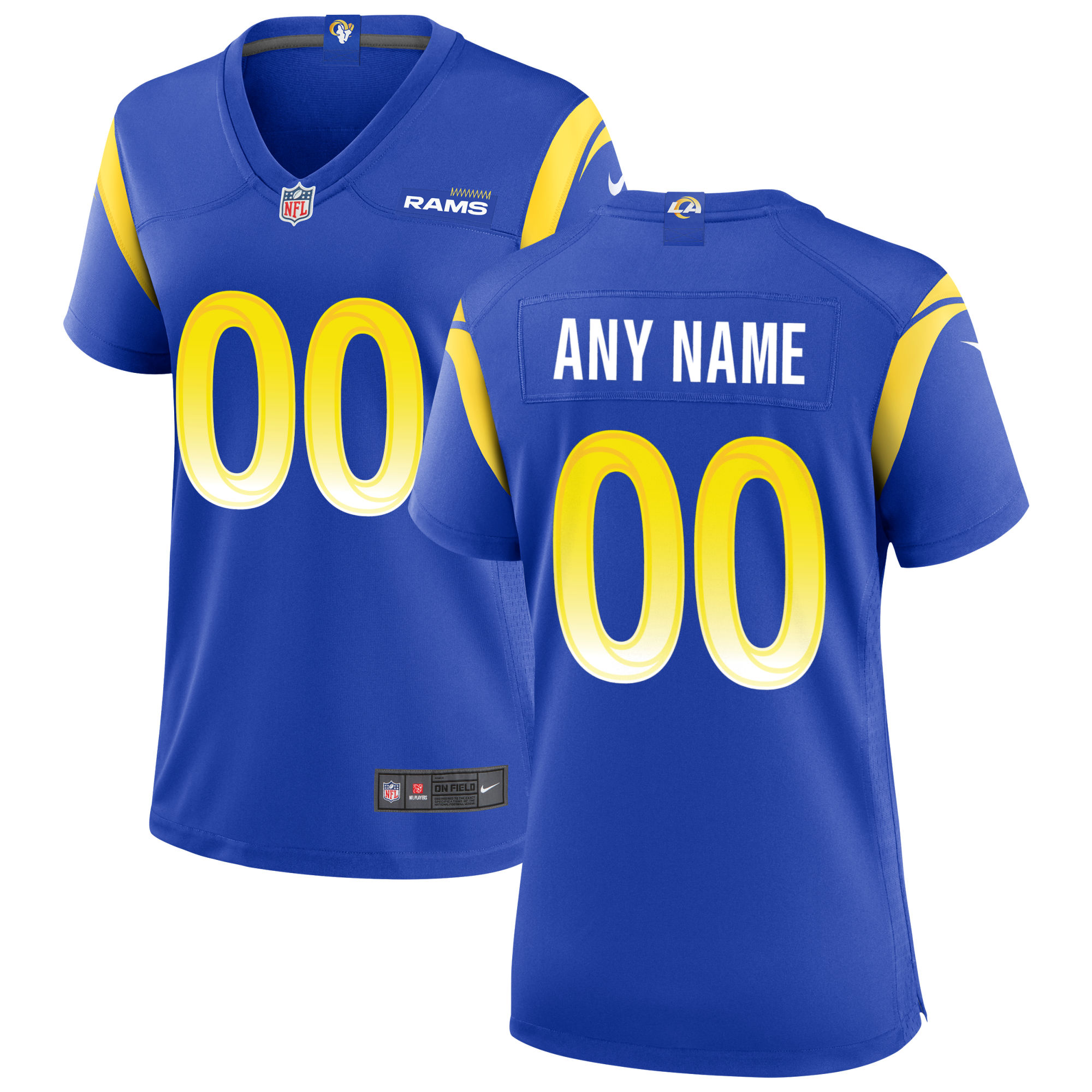 Los Angeles Rams Royal Custom Game NFL Jersey Women's