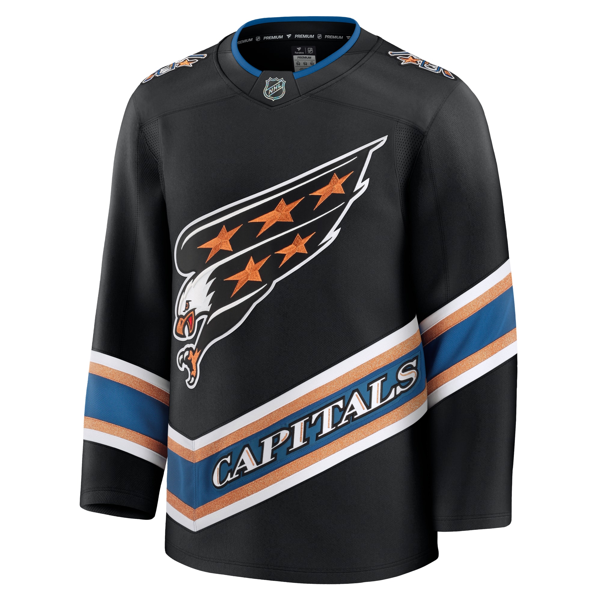 Washington Capitals Black Alternate 50th Anniversary Premium NHL Jersey Men's