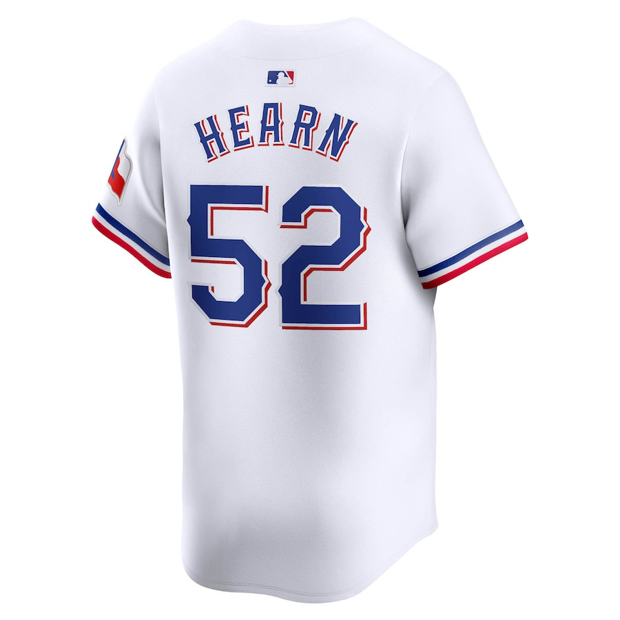 Taylor Hearn 52 Texas Rangers Home Limited Player White MLB Jersey Men's