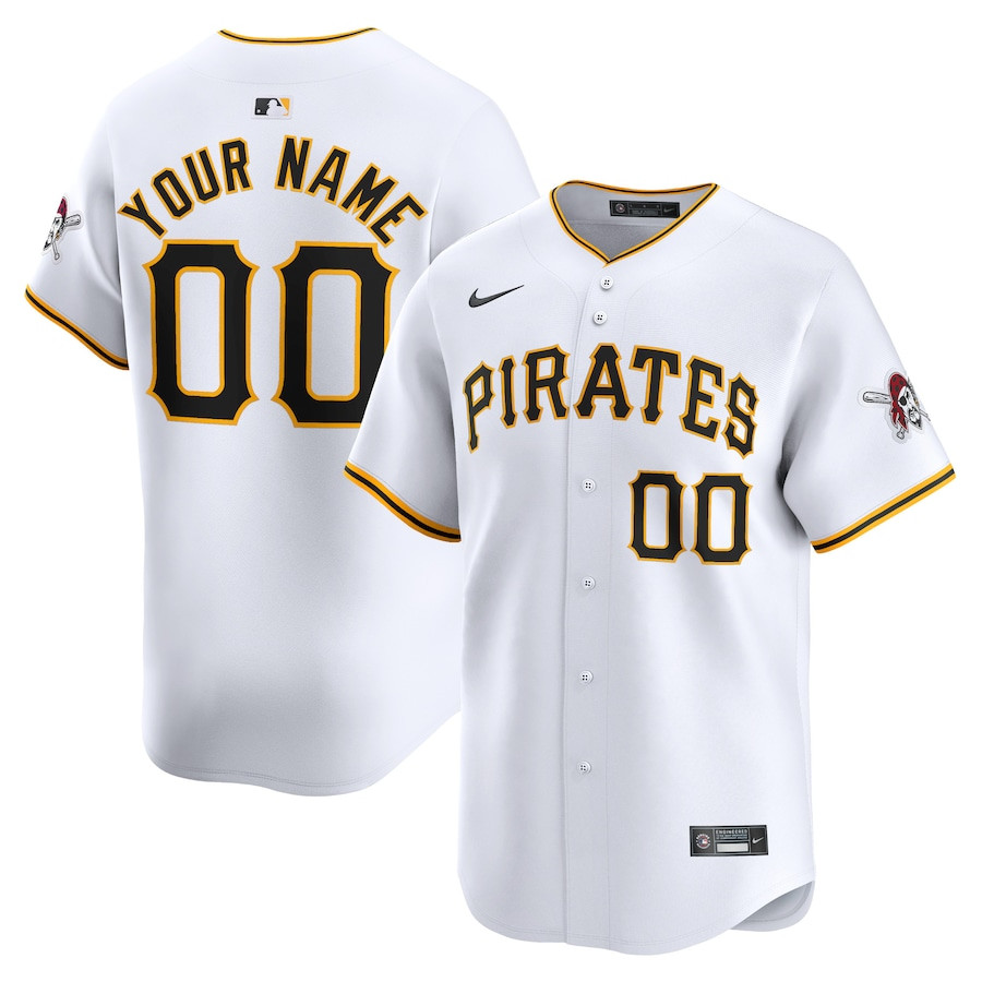 Pittsburgh Pirates Home Limited Custom White MLB Jersey Youth