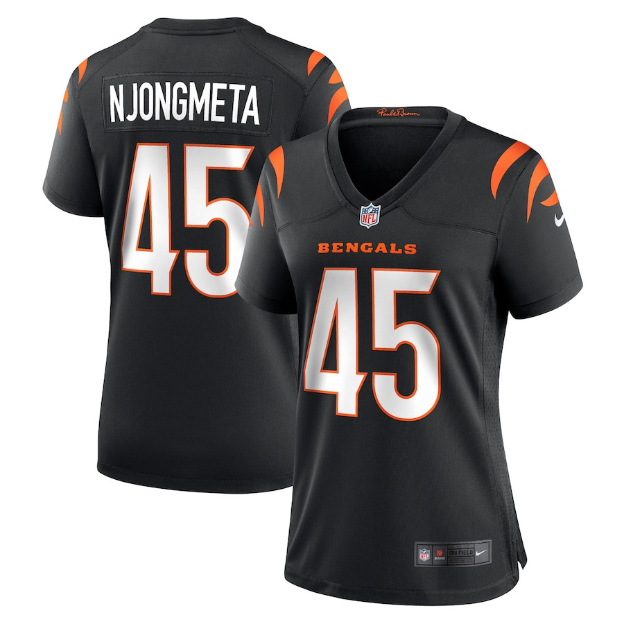 Maema Njongmeta 45 Cincinnati Bengals Game Black NFL Jersey Women's