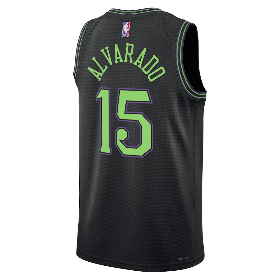 Jose Alvarado 15 New Orleans Pelicans 2023/24 City Edition Swingman Black NBA Jersey Men's