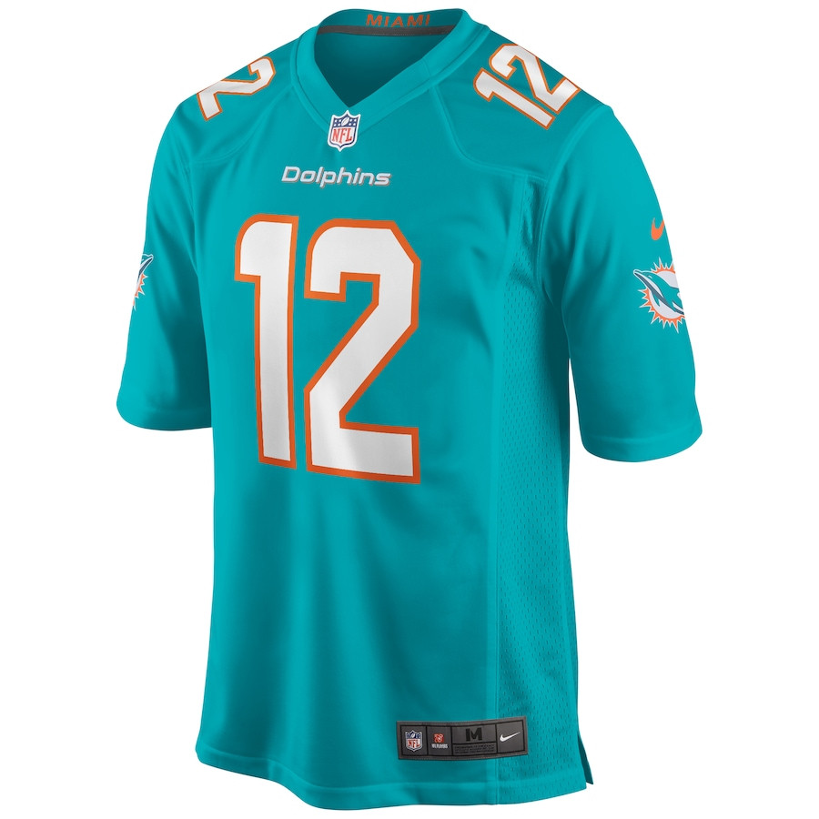 Bob Griese 12 Miami Dolphins Game Retired Aqua NFL Jersey Men's