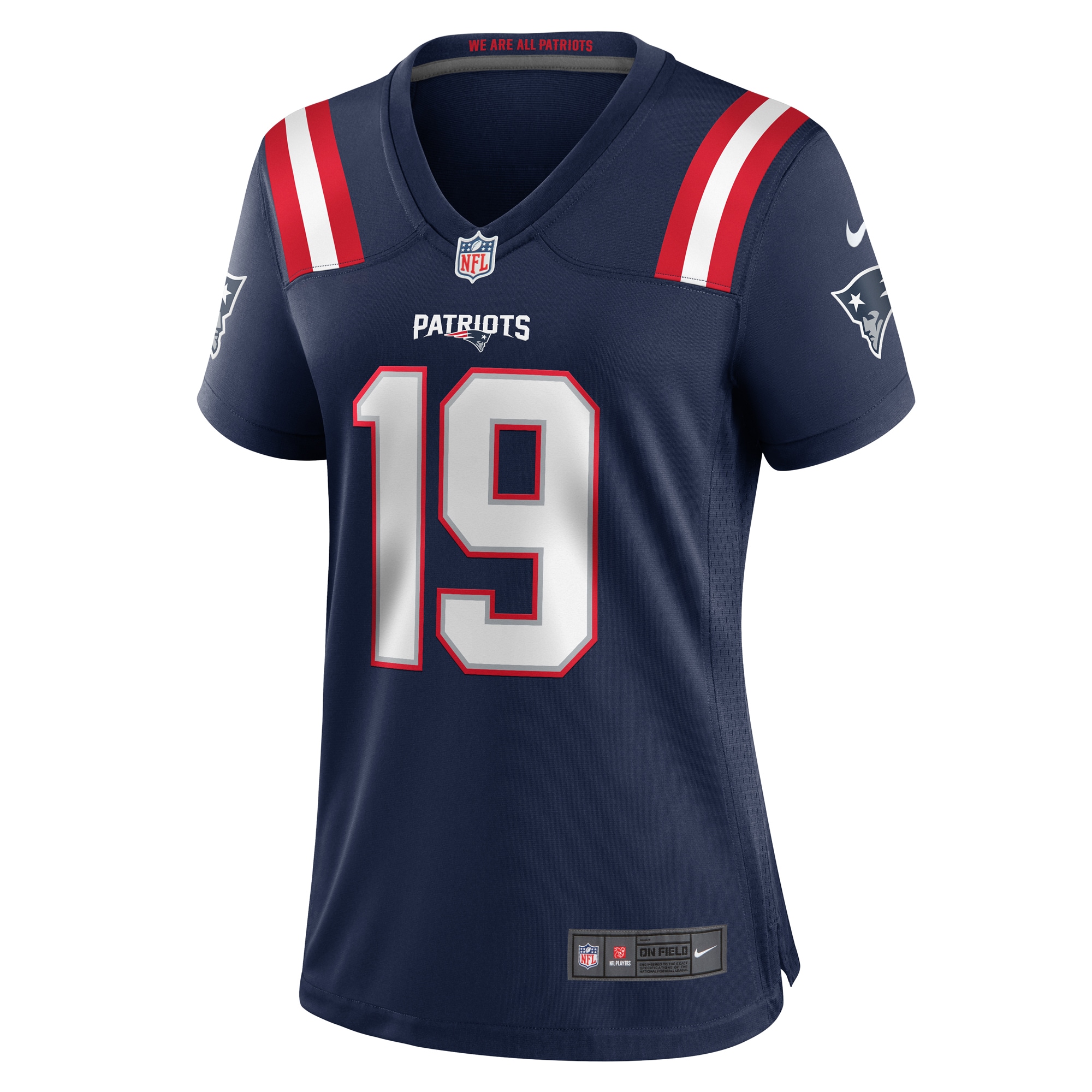 New England Patriots Joe Milton III Navy Game NFL Jersey Women's