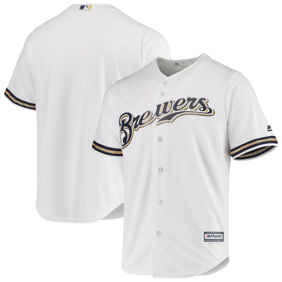 Milwaukee Brewers Majestic Team Official Jersey White