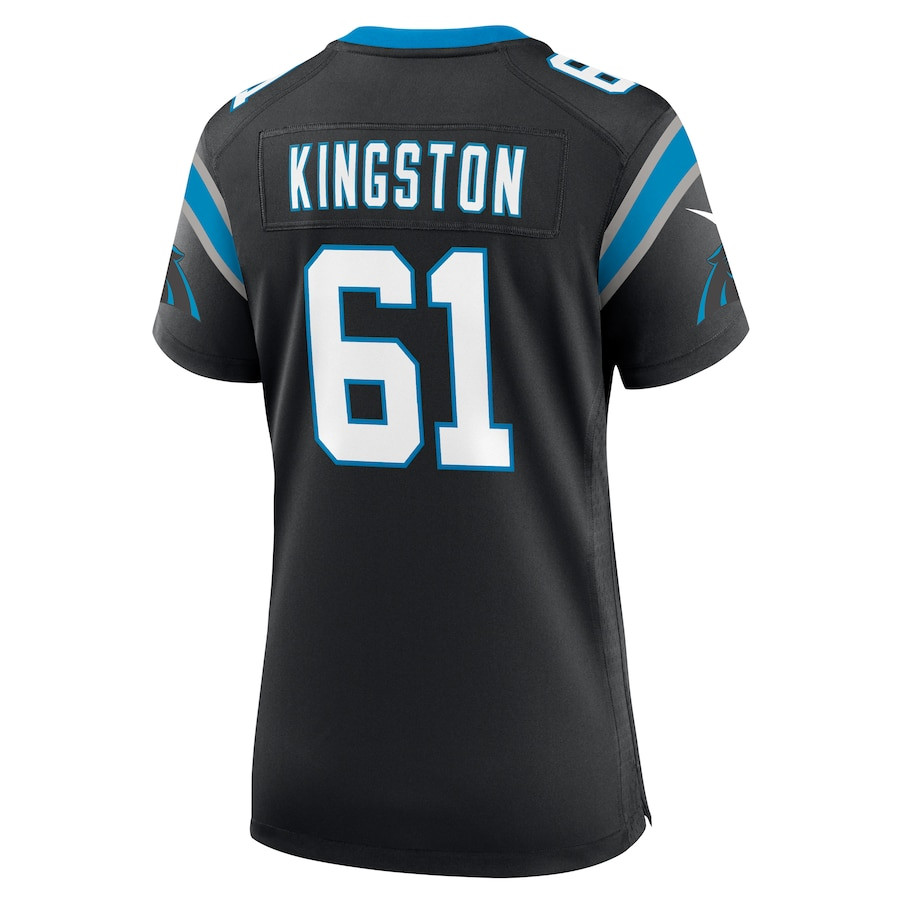 Jarrett Kingston 61 Carolina Panthers Game Black NFL Jersey Women's