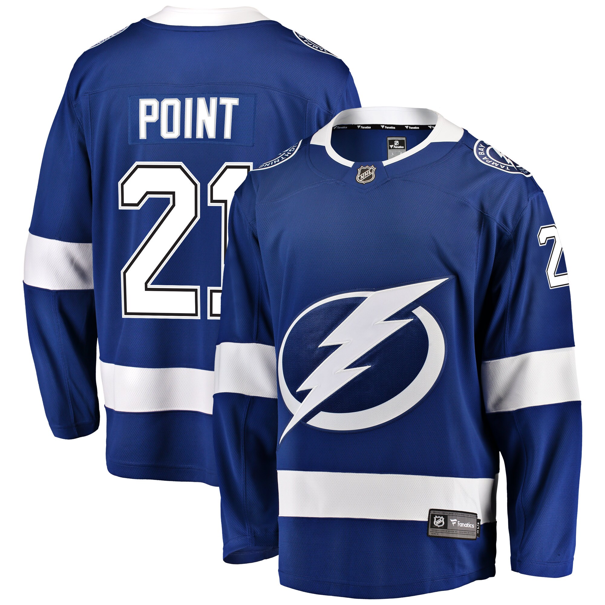 Tampa Bay Lightning Brayden Point Blue Home Breakaway Player NHL Jersey Men's